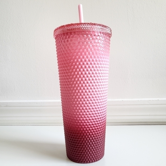 New Starbucks Holiday 2022 Waxberry Barbiecore Pink Gradient Ombré Bling Tumbler - Picture 2 of 4